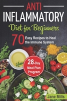 Anti-Inflammatory Diet for Beginners: 70 Easy Recipes to Heal the Immune System & 28-Day Meal Plan Program B08FXKPHJ2 Book Cover