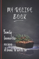 My Recipe Book: Blank Recipe Book To Write Down Recipes 1711240419 Book Cover