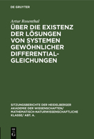 �ber die Existenz der L�sungen von Systemen gew�hnlicher Differentialgleichungen 3111291944 Book Cover