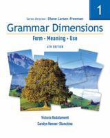 Grammar Dimensions 1, Platinum Edition: Form, Meaning, and Use 0838402607 Book Cover