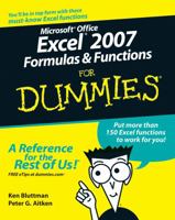 Microsoft Office Excel 2007 Formulas & Functions For Dummies (For Dummies (Computer/Tech)) 0470046554 Book Cover