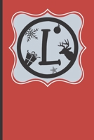 L: 120 Lined Pages - 6 x 9 (Diary, Notebook, Composition Book, Writing Pad) Monogram Letter L, Initial Journal, Christmas Memoirs Notebook, Softcover Notes Journal, Lined Pages, Plaid Red Design, Rein 1711517712 Book Cover