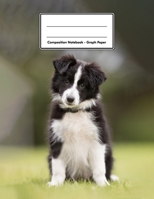 Composition Notebook - Graph Paper: Border Collie Puppy 109 pages 8.5x11 White Blank 5x5 Exercise Book Engineering Paper Gift For Kids Teenager Adult Teacher Student Journal Dog Lover 170984714X Book Cover