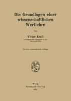 Die Grundlagen Einer Wissenschaftlichen Wertlehre 3211802150 Book Cover
