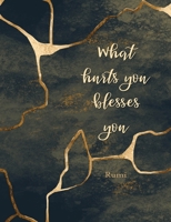 What Hurts You Blesses You - Rumi: Kintsugi - The Japanese Art of Embracing Your Imperfections and Loving Yourself - Composition Notebook with College Ruled Lines and Inspirational Rumi quote 1672836794 Book Cover