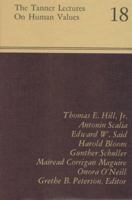 The Tanner Lectures on Human Values 1997 (Tanner Lectures on Human Values) 0874805430 Book Cover