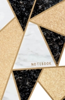 Notebook: Dotted grid Journal. Bullet Diary. Ideal for Notes, Memories, Journaling, Creative planning and Calligraphy practice. 120 Pages. Portable. 5.5" x 8.5" (Half letter) (Marble look, triangles d 1077353332 Book Cover