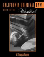 California Criminal Law Workbook 1524903051 Book Cover