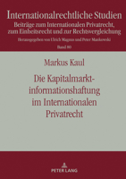 Die Kapitalmarktinformationshaftung Im Internationalen Privatrecht 3631794797 Book Cover