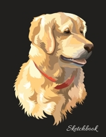 Sketchbook: Cute Golden Retriever - 110 Pages (8.5"x11") Blank Paper for Drawing, Painting, Doodling & Writing, Gift for Dog Lovers and Pet Owners - Cute Dog Sketchbook (Volume 3) 1711291692 Book Cover