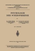 Psychologie Der Schizophrenie 3709159717 Book Cover