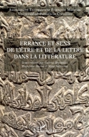Errance et sens de l'être et de la lettre dans la littérature (French Edition) 2343223009 Book Cover