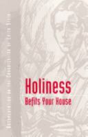 Holiness Befits Your House: Canonization of Edith Stein : A Documentation 0935216723 Book Cover