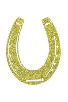 Golden Horseshoe: Graph Paper 5x5 Notebook for Horse Girls and Horsback Riders 1099254280 Book Cover