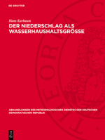 Der Niederschlag ALS Wasserhaushaltsgröße 3112786726 Book Cover