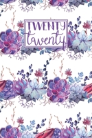 2020: Diary A5 Week to View on 2 Pages Horizontal Weekly Planner Journal Violet Purple Succulents Pattern 1706126980 Book Cover