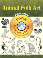 Animal Folk Art CD-ROM and Book 0486996700 Book Cover