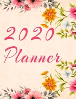 2020 Planner: Weekly and Monthly Jan 1, 2020 to Dec 31, 2020 year planner Trendy Floral Botanical Garden Pink Orange Yellow turquoise flowers Cover day by day scheduler agenda Weekly & Monthly Planner 1677330864 Book Cover