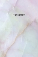 Notebook: Rose Quartz Marble - Notizbuch in moderner Marmor Optik ca. DIN A5 (6x9''), liniert, 108 Seiten, Rosenquarz f�r Notizen, Termine und Skizzen - Ideal als Organizer, Kalender, Semesterplaner,  1706229232 Book Cover