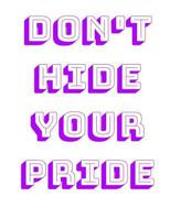 Don't Hide Your Pride: 8.5"x11" (8 1/2 x 11 inches) College Ruled Notebook 150 pages/75 sheets 1721540598 Book Cover