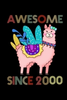 Awesome Since 2000: Llama Journal Girls Kids Women To Write In For 19 Year Old Boy Girl - 6x9 Unique Diary - 120 Blank Lined Pages - Happy 19th Birthday Gift Composition Book 1698019602 Book Cover