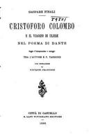 Cristoforo Colombo E Il Viaggio Di Ulisse Nel Poema Di Dante 1535135093 Book Cover