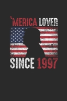 Merica Lover Since 1997: Blank Lined Notebook / Journal (6 X 9) - Gift Idea For Donald Trump Supporter, and 4th of July 1696019206 Book Cover