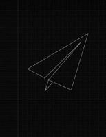 Black Paper Plane: Notebook has 120 French ruled pages 1079960570 Book Cover