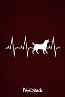 Notizbuch: Rotes Punktraster Labrador Retriever Herzschlag Hunde Notizheft ca DIN A5 weiß punktiert 110 Seiten (German Edition) 1650272219 Book Cover