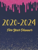2020-2024 Monthly Planner Five Year: 5 Year Monthly Dialy Yearly Calendar Academic Agenda Schedule Organizer Logbook Journal Goal Year 60 Months Appointment Notebook Notes Pink Glitter Dripping Dark B 1661759866 Book Cover