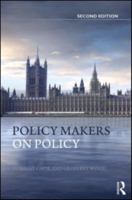 Policy Makers on Policy: The Mais Lectures 113885512X Book Cover