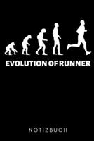 EVOLUTION OF RUNNER NOTIZBUCH: A5 Notizbuch KARIERT Läufer Geschenke | Lauftagebuch | Laufkalender | Leichtathletik Marathon Triathlon | Motivation Fitness | Wettkampfvorbereitung (German Edition) 1661112404 Book Cover