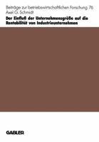 Der Einfluss Der Unternehmensgrosse Auf Die Rentabilitat Von Industrieunternehmen 340913526X Book Cover