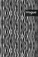 Vogue Lifestyle, Animal Print, Write-in Notebook, Dotted Lines, Wide Ruled, Medium Size 6 x 9 Inch, 144 Sheets (Black) 1714210146 Book Cover