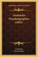 Aristoteles Pseudepigraphus 1165315629 Book Cover