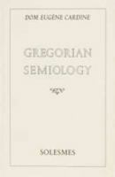 Gregorian Semiology 2852740672 Book Cover