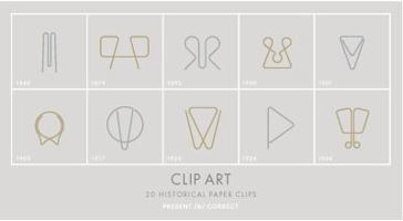 Clip Art: 20 Historical Paper Clips (Elegant, fun paperclips, 10 brass, 10 silver) 1616896973 Book Cover