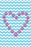 Paw Print Heart: Chevron Design 1795739029 Book Cover
