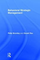 Behavioral Strategic Management 1138292354 Book Cover