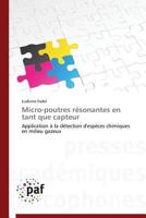 Micro-Poutres Ra(c)Sonantes En Tant Que Capteur 3841621422 Book Cover