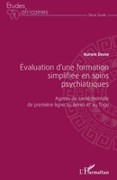 Évaluation d'une formation simplifiée en soins psychiatriques: Agents de santé mentale de première ligne au Bénin et au Togo (Études Africaines) (French Edition) 2343255687 Book Cover