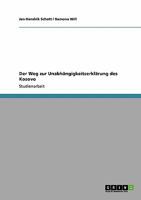 Der Weg zur Unabhängigkeitserklärung des Kosovo 3640196449 Book Cover