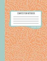 Composition Notebook: College Ruled: 100+ Lined Pages Writing Journal: Peach Abstract Scribbles 0878 1646080874 Book Cover