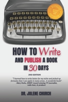 How to Write and Publish a Book in 30 Days 069213929X Book Cover