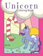 Unicorn Coloring Book: Easy Coloring Book for Kids ages 4-8 B08BWHQDMM Book Cover