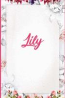 Lily: Pink Floral Design Personalized Name Lined Journal Notebook Diary To Write In / Wild Ruled Notebook Planner 6x9 Composition Journals / 120 pages With Matte Cover (Personalized Named Journal) 1691354767 Book Cover