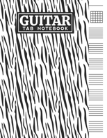 Guitar Tab Notebook: Blank 6 Strings Chord Diagrams & Tablature Music Sheets with Tiger Skin Themed Cover Design B083XTGFCX Book Cover