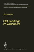 Statusverträge im Völkerrecht: Rechtsfragen territorialer Sonderregime 3642455204 Book Cover