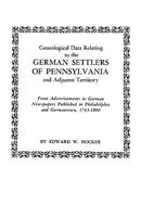 Genealogical Data Relating to the German Settlers of Pennsylvania and Adjacent 0806308788 Book Cover