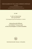 Untersuchung Des Einflusses Verschiedener Vorspannungen Auf Die Dauerfestigkeit Von Sinterwerkstoffen 3531023616 Book Cover